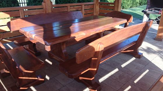 Altana drewniana wolnostojąca, AW025, wymiar 4x5m, kolor teak, pokrycie gont czarny, dach 4S, barierka B01, realizacja Ciesielnia, zdjęcie 7