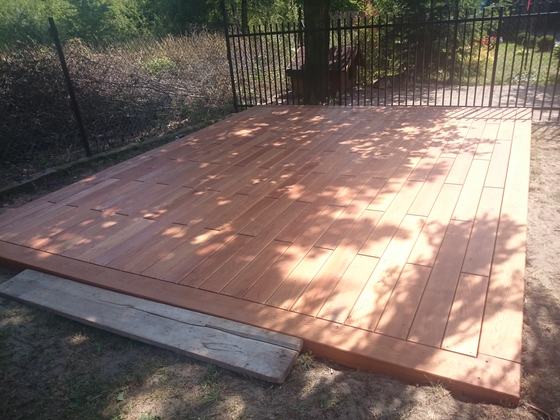 Altana drewniana wolnostojąca, AW029, wymiar 4x5m, kolor teak, pokrycie gont czerwony, dach 4S, barierka B02, realizacja Ciesielnia, zdjęcie 10
