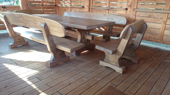 Altana drewniana z grillem, AG005, wymiar 5x6m, kolor teak, pokrycie gont brazowy, dach 4S, barierka B01, realizacja Ciesielnia, zdjęcie 3