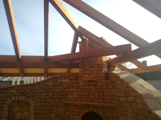 Altana drewniana z grillem, AG015, wymiar 3,2x4,6m, kolor kasztan, dach 4S, barierka brak, realizacja Ciesielnia, zdjęcie 4