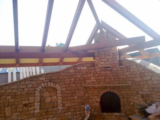 Altana drewniana z grillem, AG015, wymiar 3,2x4,6m, kolor kasztan, dach 4S, barierka brak, realizacja Ciesielnia, zdjęcie 7