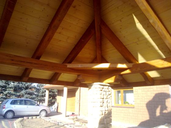 Altana drewniana z grillem, AG015, wymiar 3,2x4,6m, kolor kasztan, dach 4S, barierka brak, realizacja Ciesielnia, zdjęcie 9