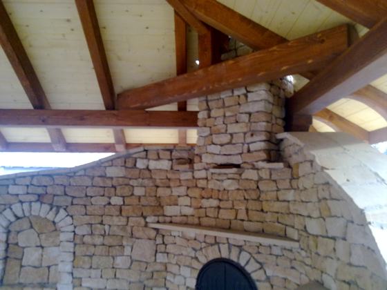 Altana drewniana z grillem, AG015, wymiar 3,2x4,6m, kolor kasztan, dach 4S, barierka brak, realizacja Ciesielnia, zdjęcie 11