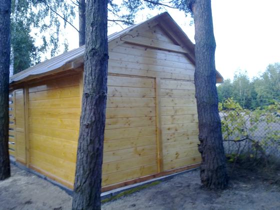 Drewutnia lub konstrukcja użytkowa z drewna, DU011, wymiar 4,1x6m, kolor sosna, dach 2S, barierka B01+PELNA-SCIANA, realizacja Ciesielnia, zdjęcie 3