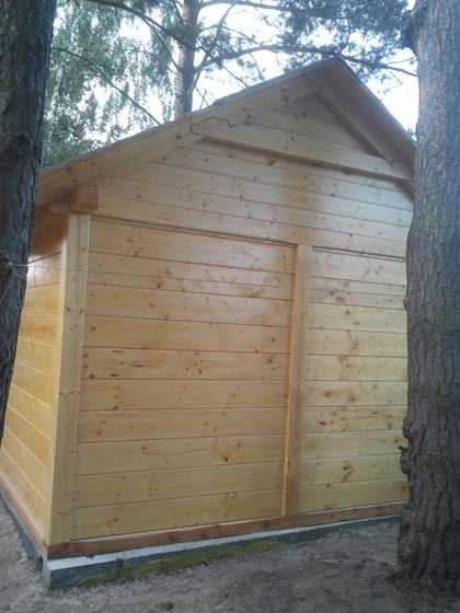 Drewutnia lub konstrukcja użytkowa z drewna, DU011, wymiar 4,1x6m, kolor sosna, dach 2S, barierka B01+PELNA-SCIANA, realizacja Ciesielnia, zdjęcie 8