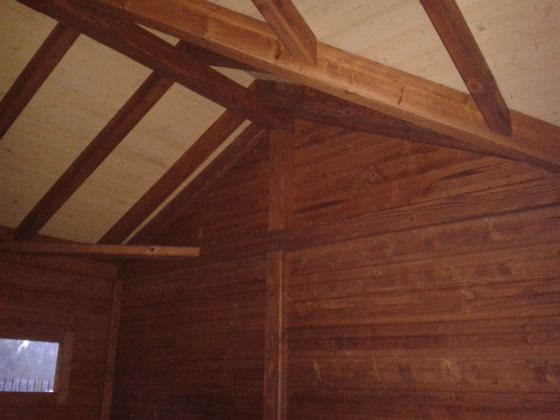 Garaż drewniany lub wiata garażowa, G005, wymiar 6x6m, kolor teak, pokrycie gont czerwony, dach 4S, realizacja Ciesielnia, zdjęcie 10