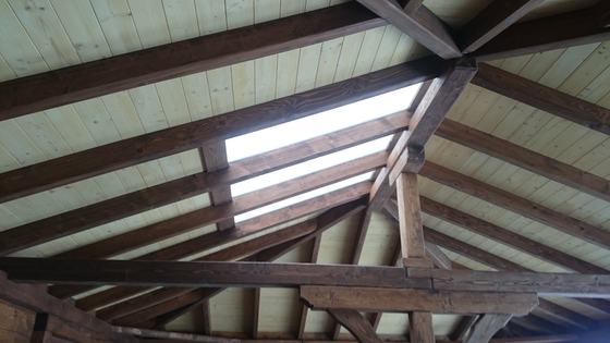 Garaż drewniany lub wiata garażowa, G007, wymiar 6,5x9m, kolor orzech, pokrycie gont szary, dach 4S, rodzaj zamkniety, realizacja Ciesielnia, zdjęcie 7