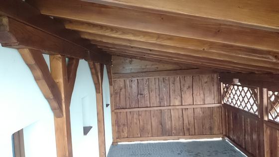Garaż drewniany lub wiata garażowa, G010, wymiar 4x7m, pokrycie gont czerwony, dach 1S, rodzaj otwarty, realizacja Ciesielnia, zdjęcie 4