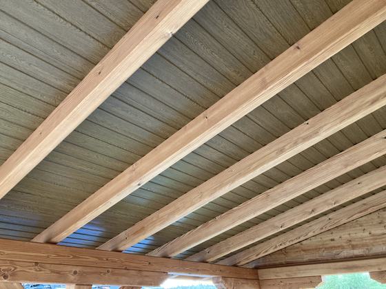 Garaż drewniany lub wiata garażowa, G024, wymiar 3,2x5,6m, kolor teak, pokrycie blacha, dach 1S, rodzaj otwarty, realizacja Ciesielnia, zdjęcie 6