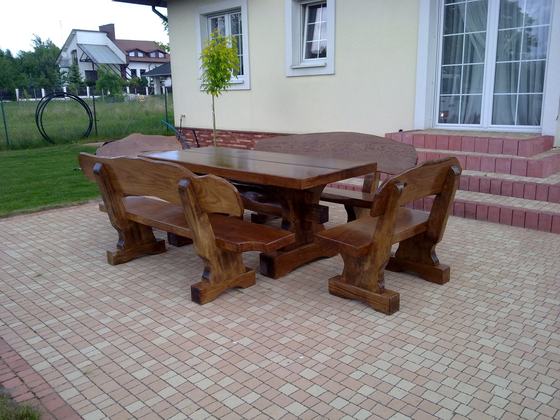 Meble ogrodowe drewniane, M005, realizacja Ciesielnia, zdjęcie 2