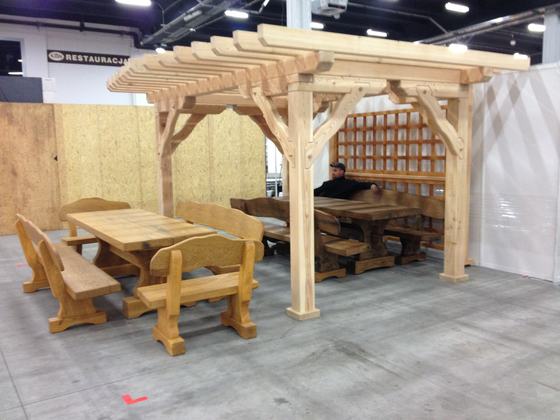 Pergola drewniana, PE002, wymiar 2,5x3m, kolor bezbarwny, realizacja Ciesielnia, zdjęcie 1